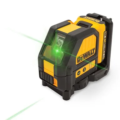 DeWalt DW088LG-QU, kit: 12V MAX Lithium-Ion 165 ft. Green Self-Leveling Cross-Line Laser Level with 2.0Ah Battery, Charger, and Case