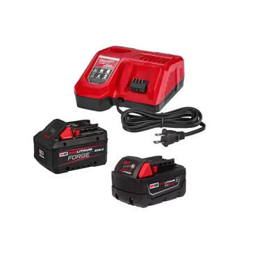Milwaukee 48-59-1881-48-11-1850R, bundle: M18 18-Volt Lithium-Ion REDLITHIUM FORGE Starter Kit w/ 8. 0Ah Battery & Rapid Charger & (1) 5.0 Ah Battery