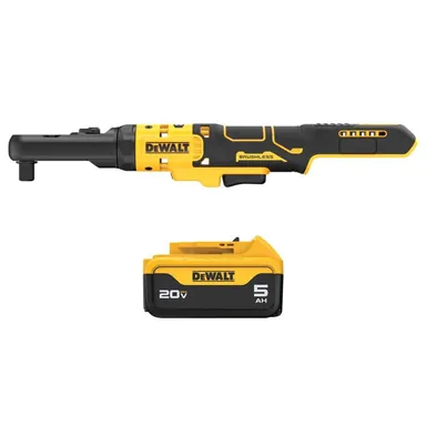 DeWalt DCF510BWDCB205, bundle: 20V Lithium-Ion Cordless 3/8 in. to 1/2 in. Ratchet with 20V Max Premium 5.0Ah Battery Pack