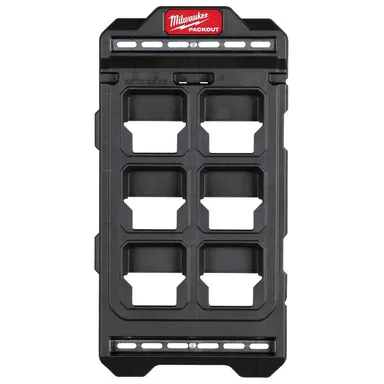 Milwaukee 48-22-8496, accessory: 20 in. x 10.25 in. Wall Plate in Black (photograph from the Home Depot listing)