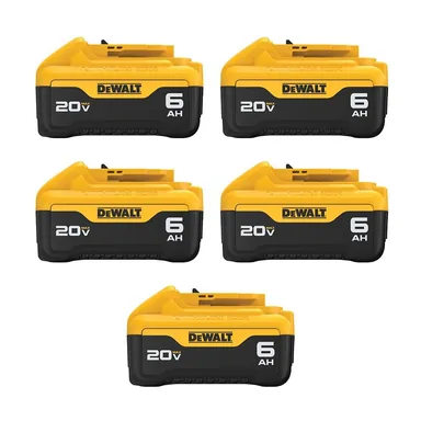 DeWalt DCB206-5, accessory: 20V MAX Lithium-Ion 6.0Ah Battery (5 -Pack)