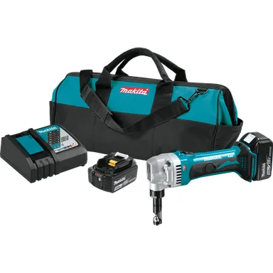 Makita XNJ01T, kit: Makita XNJ01T 18V LXT Lithium-Ion Cordless 16 Gauge Nibbler Kit (5.0Ah)