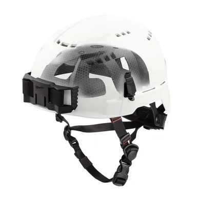 Milwaukee 48-73-1350, accessory: BOLT White Type 2 Class C Vented Safety Helmet with IMPACT-ARMOR Liner (photograph from the Home Depot listing)