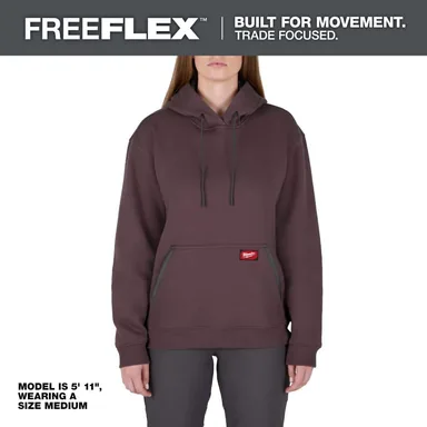 Milwaukee F251P-L, unpowered: Women's Large Purple Midweight Cotton/Polyester Long-Sleeve Pullover Hoodie (photograph from the Home Depot listing)