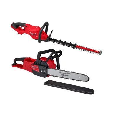 Milwaukee 3033-20-2727-20, bundle: M18 FUEL 18V 24 in. Brushless Cordless Battery Powered Hedge Trimmer w/ M18 FUEL 16 in. Rear Handle Chainsaw