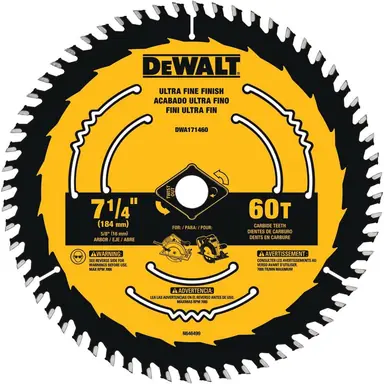 DeWalt DWA171460, accessory: 7-1/4 in. 60-Tooth Circular Saw Blade