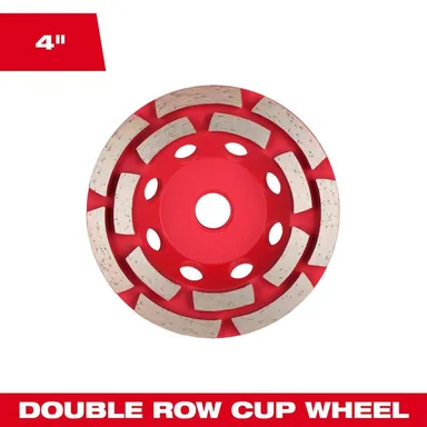 Milwaukee 49-93-7750, accessory: 4 in. DIAMOND MAX Double Row Diamond Cup Wheel