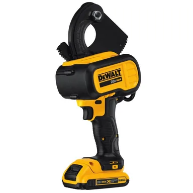 DeWalt DCE150D1, kit: 20V MAX Cordless Electrical Cable Cutting Tool with (1) 20V 2.0Ah Battery and Charger (photograph from the Home Depot listing)