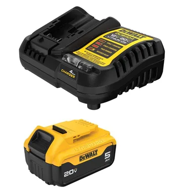 DeWalt DCB205C, accessory: 20V MAX Lithium-Ion 5.0 Ah Battery and Charger (photograph from the Home Depot listing)