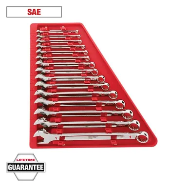 Milwaukee 48-22-9415, unpowered: Combination SAE Wrench Mechanics Tool Set (15-Piece) (photograph from the Home Depot listing)