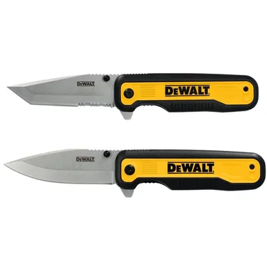 DeWalt DWHT10980, accessory: 3.3 in. Drop Point and 3.3 in. Tanto Pocket Knives (2-Pack)