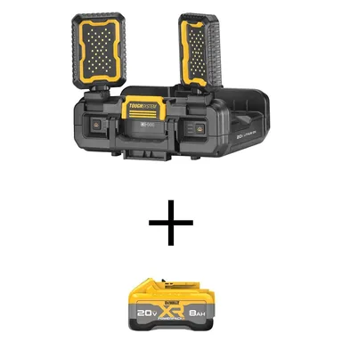 DeWalt DWST08062WB2108, accessory: Tough System 2.0 Flex Volt 20V/60V Lithium-Ion Cordless 4000 Lumen LED Adjustable Panel Work Light 8Ah Battery