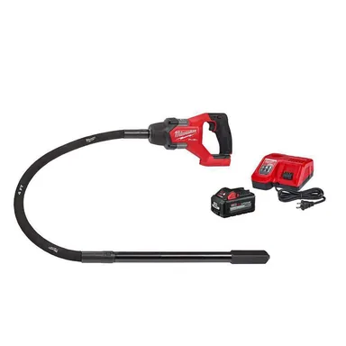 Milwaukee 2910-21, kit: M18 FUEL 18V Lithium-Ion Brushless Cordless 4 ft. Concrete Pencil Vibrator Kit with 6.0 Ah Battery (photograph from the Home Depot listing)