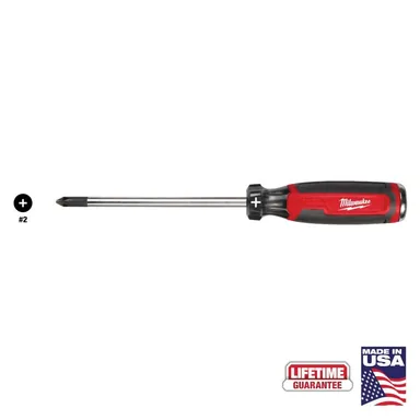 Milwaukee MT205, unpowered: #2 Phillips 6 in. Demolition Screwdriver with Cushion Grip