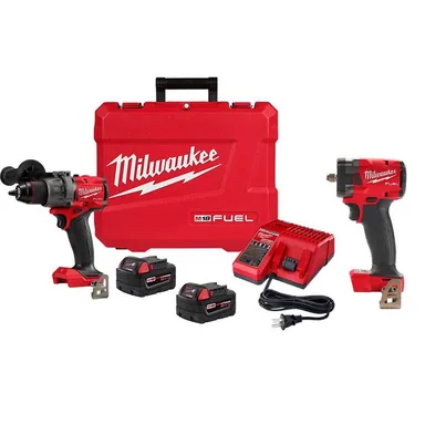 Milwaukee 2904-22-2854-20, bundle: M18 Fuel 18-V Lithium-Ion Brushless Cordless 1/2 in. Hammer Drill Driver Kit with M18 FUEL 3/8 in. Impact Wrench