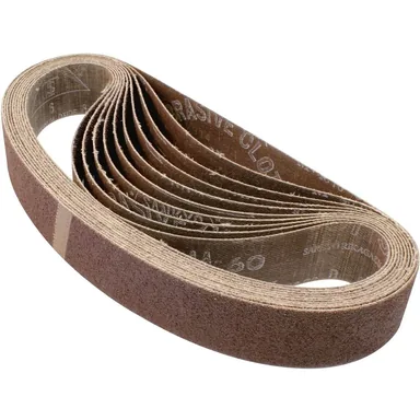Makita 742302-5, accessory: Makita 742302-5 1-1/8" x 21" Abrasive Belt, 60 Grit, 10/pk