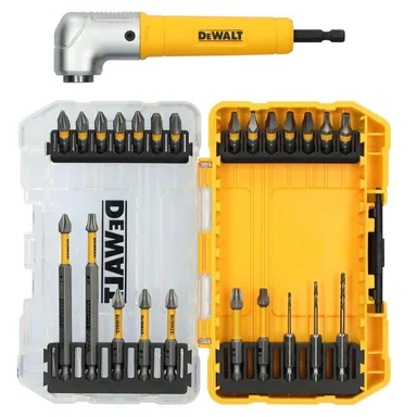 DeWalt DWAF25SETRA, accessory: MAXFIT ULTRA Steel Drill and Driving Bit Set with Right Angle Attachment (25-Piece)