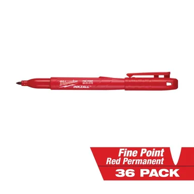 Milwaukee 48-22-3170-36X, accessory: INKZALL Red Fine Point Jobsite Permanent Marker (36-Pack)