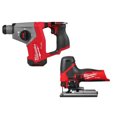Milwaukee 2508-20-2545-20, bundle: M12 FUEL 12V Lithium-Ion Brushless Cordless 5/8 in. SDS-Plus Rotary Hammer Drill, & Jig Saw