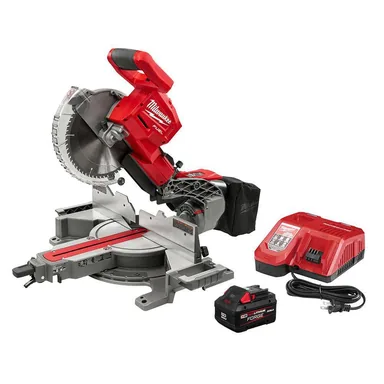 Milwaukee 2734-21-48-73-2010, bundle: M18 FUEL 18V 10 in. Lithium-Ion Brushless Cordless Dual Bevel Sliding Compound Miter Saw Kit w/ Safety Glasses
