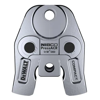 DeWalt DCE214012, accessory: Compact 1/2 in. NIBCO PressACR Press Jaw for DCE210 Compact Press Tool (photograph from the Home Depot listing)