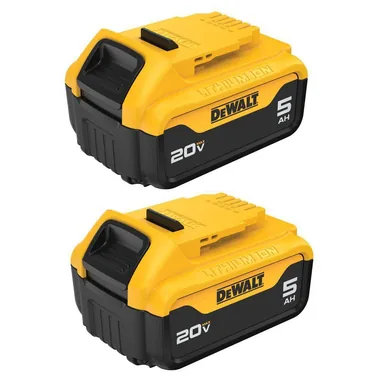 DeWalt DCB205-2, accessory: 20V MAX Lithium-Ion 5.0Ah Battery (2-Pack) (photograph from the Home Depot listing)