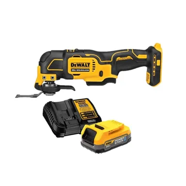 DeWalt DCS354BWP034C, bundle: ATOMIC 20V MAX Brushless Oscillating Multi Tool and 20V MAX POWERSTACK Compact Battery Starter Kit