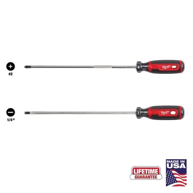 Milwaukee MT200-2L, unpowered: Cushion Grip Screwdriver Set (2-Piece) (photograph from the Home Depot listing)