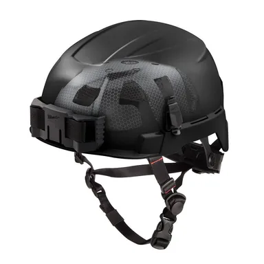 Milwaukee 48-73-1361, accessory: BOLT Black Type 2 Class E Non-Vented Safety Helmet with IMPACT-ARMOR Liner (photograph from the Home Depot listing)