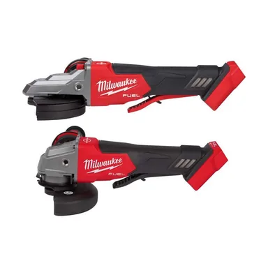 Milwaukee 2886-20-2880-20, bundle: M18 FUEL 18V Lithium-Ion Brushless Cordless 5 in. Flathead Braking Grinder w/Paddle Switch No-Lock and Brushless Grinder