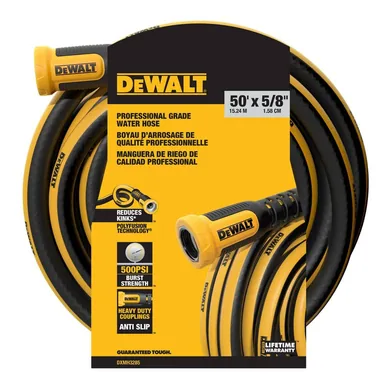 DeWalt DXMH3285, unpowered: 5/8 in. Dia x 50 ft. Professional Grade Heavy-Duty Water Hose