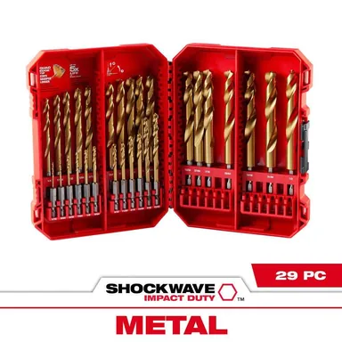 Milwaukee 48-89-4672, accessory: SHOCKWAVE Impact Duty Titanium Drill Bit Set (29-Piece)