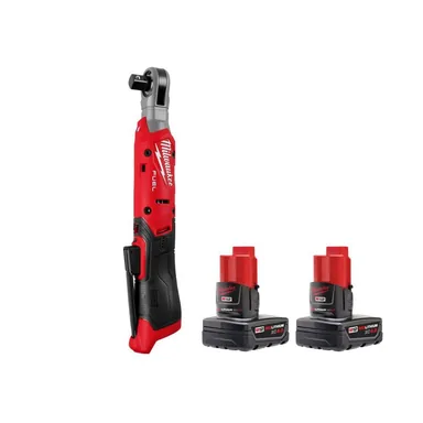 Milwaukee 3054-20-48-11-2442, bundle: M12 FUEL 12V Lithium-Ion 1/2 in. Compact Cordless Ratchet, & 4. 0Ah (2-Pack)