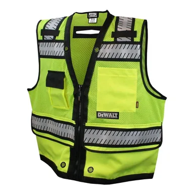 DeWalt DSV521-L, unclassified: Large High Visibility Green Heavy Duty Surveyor Vest