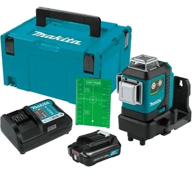 Makita SK700GDNAJ, kit: Makita SK700GDNAJ 12V max CXT Lithium-Ion Cordless Self-Leveling 360° 3-Plane Green Laser Kit (2.0Ah)