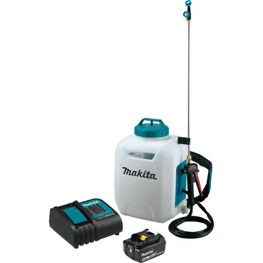 Makita XSU01SM1, kit: Makita XSU01SM1 18V LXT Lithium-Ion Cordless 2.6 Gallon Backpack Sprayer Kit (4.0Ah)