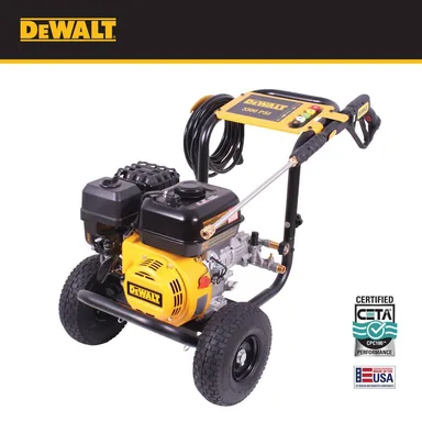 DeWalt DXPW3300, standalone tool: 3300 PSI 2.4 GPM Gas Pressure Washer with Maintenance-Free Pump, Reliable Residential Cold Water Power Cleaner