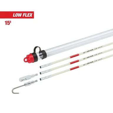 Milwaukee 48-22-4150, unpowered: 15 ft. Low Flex Fiberglass Fish Stick Kit with Accessories (photograph from the Home Depot listing)
