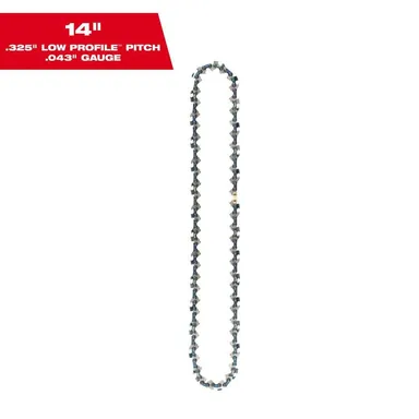 Milwaukee 49-16-2744, accessory: 14 in. Top Handle Chainsaw Chain with 59-Drive Links (photograph from the Home Depot listing)