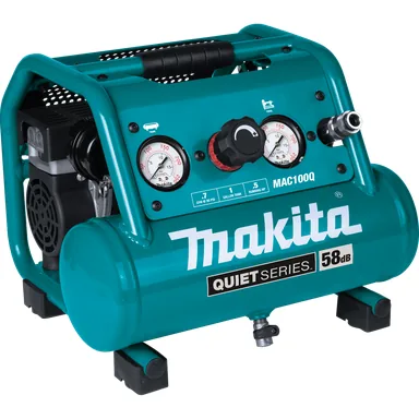Makita MAC100Q, standalone tool: Makita MAC100Q Quiet Series 1/2 HP, 1 Gallon Compact, Oil-Free, Electric Air Compressor