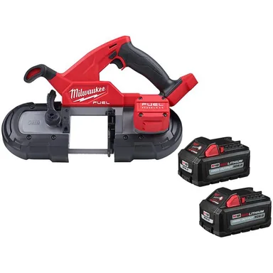 Milwaukee 2829-20-48-11-1862, bundle: M18 FUEL 18V Lith-Ion Brushless Cordless Compact Bandsaw w/ (2) High Output 6.0 Ah Battery Pack