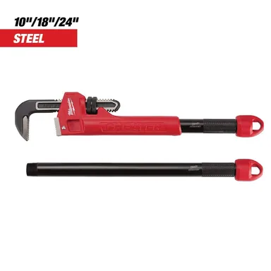Milwaukee 48-22-7314, unpowered: Steel Cheater Pipe Wrench