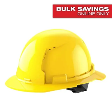 Milwaukee 48-73-1203, accessory: BOLT Yellow Type 1 Class C Full Brim Vented Hard Hat with 4 Point Ratcheting Suspension