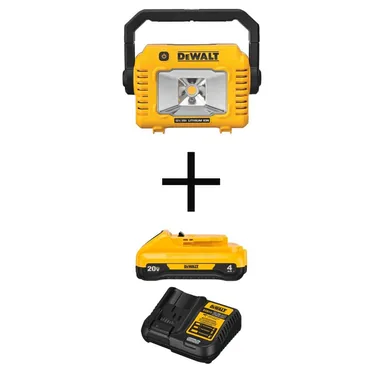 DeWalt DCL077BW240C, bundle: 20V MAX Compact Task Light, (1) 20V MAX Compact Lithium-Ion 4.0Ah Battery, and 12V-20V MAX Charger