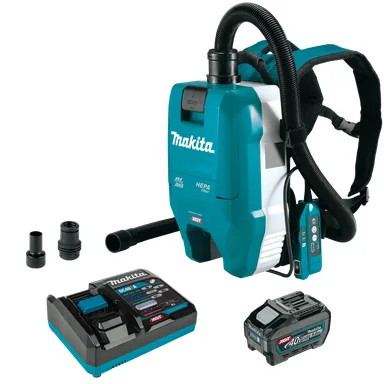 Makita GCV06T1, kit: Makita GCV06T1 40V max XGT Brushless Cordless 1/2 Gallon HEPA Filter Backpack Dry Dust Extractor Kit, AWS Capable (5.0Ah)