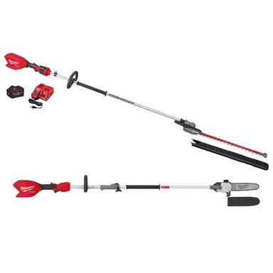 Milwaukee 3035-21-3016-20PS, bundle: M18 FUEL 18V 24 in. Brushless Cordless Extended Pole Articulating Hedge Trimmer Kit w M18 10 in. Pole Saw w/ QUIK-LOK