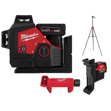 Milwaukee 3632-21-48-35-1313-48-35-1411-48-35-1211, bundle: M12 Green 360° 3-Plane Laser with Laser Track Clip with 72 in. Adjustable Laser Level Tripod & 165 ft. Laser Detector