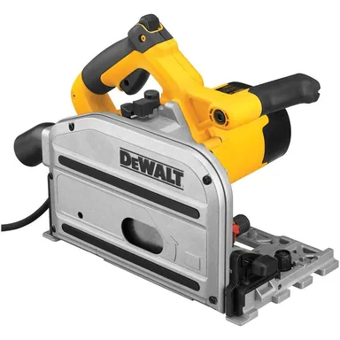 DeWalt DWS520K, standalone tool: 12 Amp Corded Track Saw Kit with 6-1/2 in. Blade, Zero-Clearance Track System and Anti-Splinter Edges