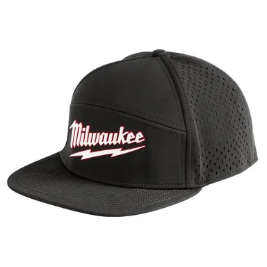 Milwaukee M771B, unpowered: Flat Brim Snapback-Black (photograph from the Home Depot listing)