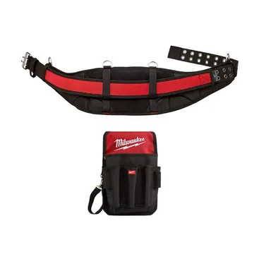 Milwaukee 48-22-8140-48-22-8119, bundle: Padded Work Belt with 9-Pocket Utility Pouch (2-Piece)